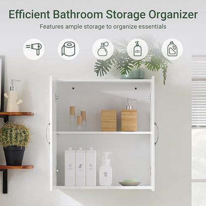 SoBuy Wall Cabinet Over the Toilet, Medicine Cabinet - Image 4