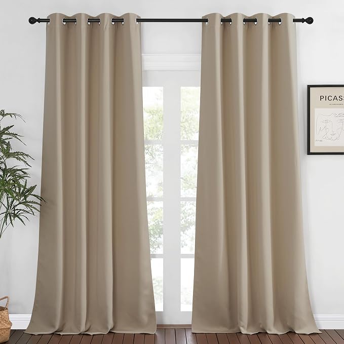 NICETOWN Bedroom Curtain Room Darkening Drapery 102 inches Length by NICETOWN