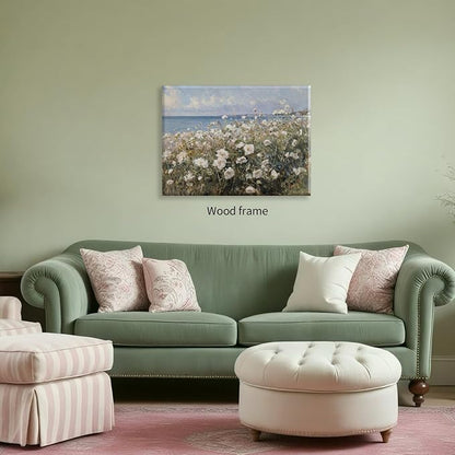 Nature Landscape Wall Art Coastal Wildflower Poster 16X24 inch Framed French - Image 6