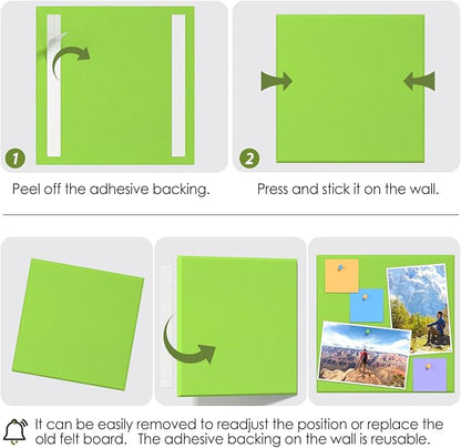 MaxGear Large Cork Board for Wall 36" x 24", Fruit Green Bulletin Board - Image 5