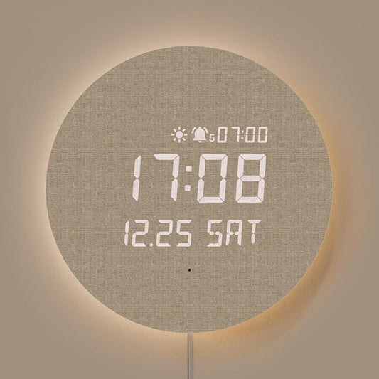 mooas Full Moon LED Silent Wooden Digital Wall Clock by mooas
