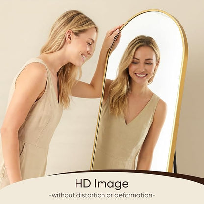 Antok Full Length Mirror, Arched Floor Standing Freestanding Arch Full Body - Image 6