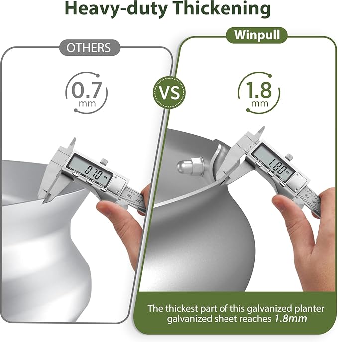 Raised Garden Bed Kit, 6x3x1 ft Galvanized Planter Box Outdoor with Safety Edging, Large Metal Raised Beds for Gardening Vegetables Flower Herb (Silver)