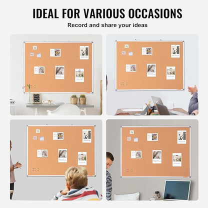 VEVOR 48"x36" Large Cork Board – Wall-Mounted Bulletin Board - Image 7