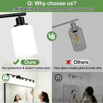 Zarbitta 6-Light Bathroom Light Fixtures, Bathroom Wall Lamp, - Image 4