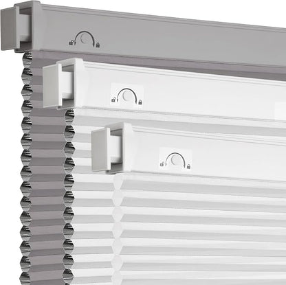 Grandekor No Drill No Tools Cordless Cellular Shades, 43.5" W x 48" H, Light by Grandekor