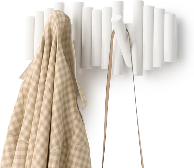 Umbra Picket Wall-Mounted Coat Rack Rail Hook by Umbra