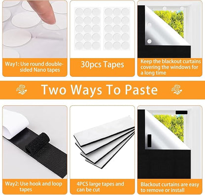 Blackout Window Cover，39 x57 inches Portable Black Out Blinds Stick On Window - Image 4