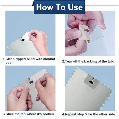 SOGEWO Clear Vertical Blind Repair Tabs, Vertical Blinds tabs/Blind Fixers - Image 3