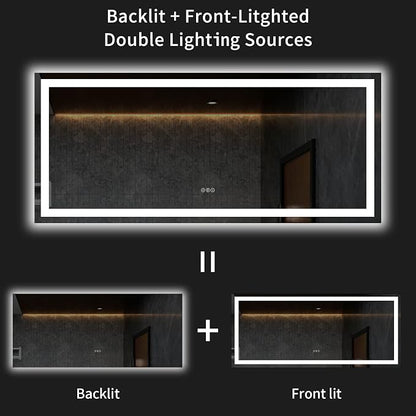 LOAAO 60X28 LED Bathroom Mirror - Image 7