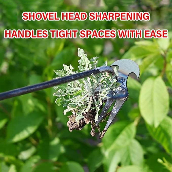 Weeding Artifact Uprooting Garden Weeding Tool, Upgraded Weed Removal Tool, Stainless Steel/Manganese Steel Weed Puller Manual Weeders for Home Gardening Yard Farmland (14in Manganese Steel Rubber)