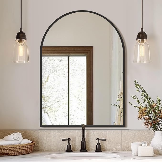 FICTOR Bathroom Mirror for Wall, Arched Vanity Bathroom Mirror for Over Sink by FICTOR