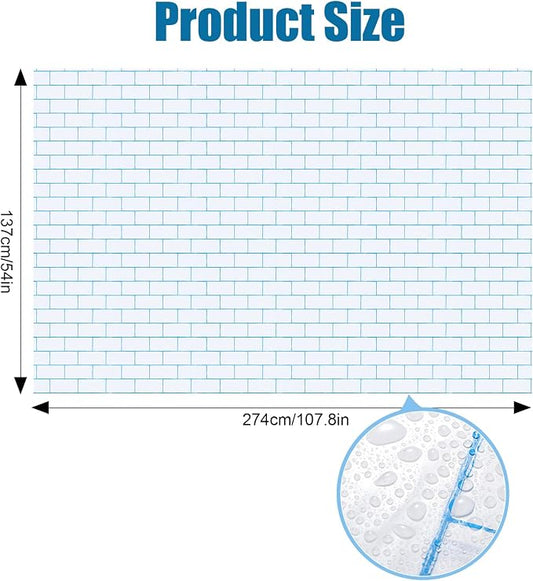 Chuangdi 2pcs 4.5 x 9 Feet Brick Wallpaper Peel and Stick Backdrop Tablecloth - Image 2