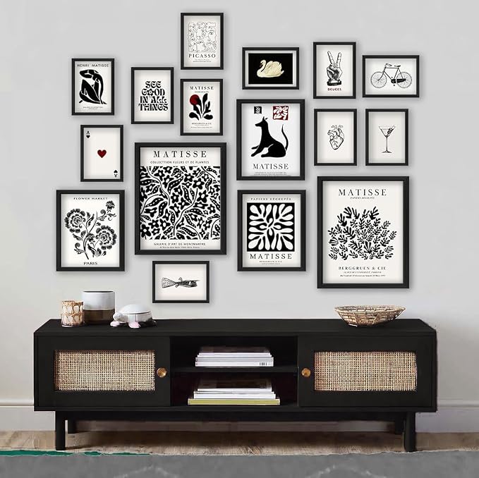 ANERZA 16 PCS Black and White Wall Art Decor, Matisse Abstract Gallery Wall - Image 5