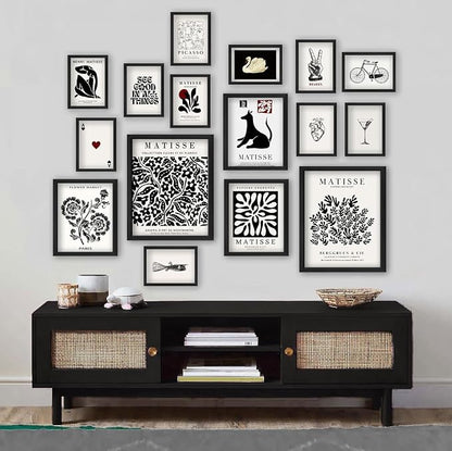 ANERZA 16 PCS Black and White Wall Art Decor, Matisse Abstract Gallery Wall - Image 5