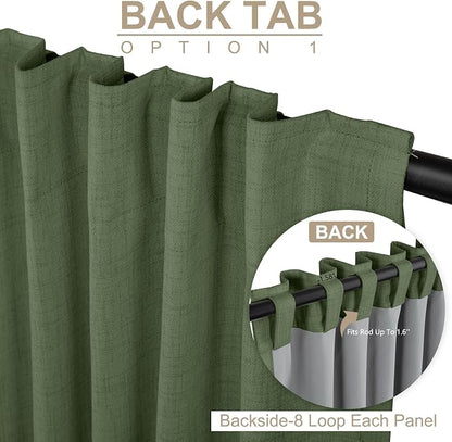 100% Blackout Shield Linen Blackout Curtains - Image 3