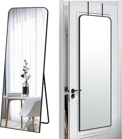 SCWF-GZ 57x20 Door Hanging Full Length Mirror, Floor or Wall Mounted Metal by SCWF-GZ