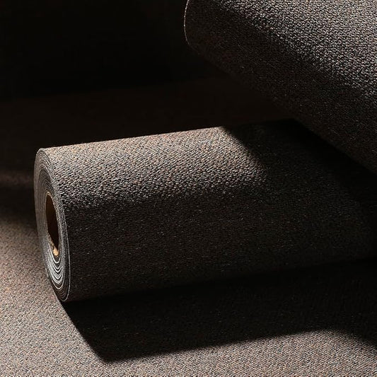 Brown Peel and Stick Wallpaper Slight Velvety Feeling Woven Fabric Grasscloth - Image 2