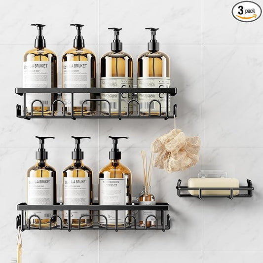 Shower Caddy, 3 Pack Shower Shelves by Deyhoc