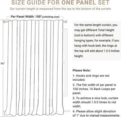 100% Blackout Shield Linen Blackout Curtains - Image 7