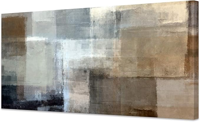 Baisuart A61275 Canvas Prints Abstract Wall Art Print Paintings Grey and Brown by Baisuart