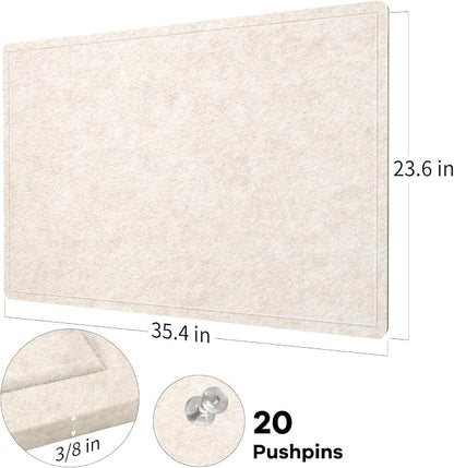 Lightomorrow Bulletin Board, 36 x 24 inches Felt Board - Image 4