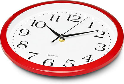 Bernhard Products Red Wall Clock Silent Non Ticking - Image 6