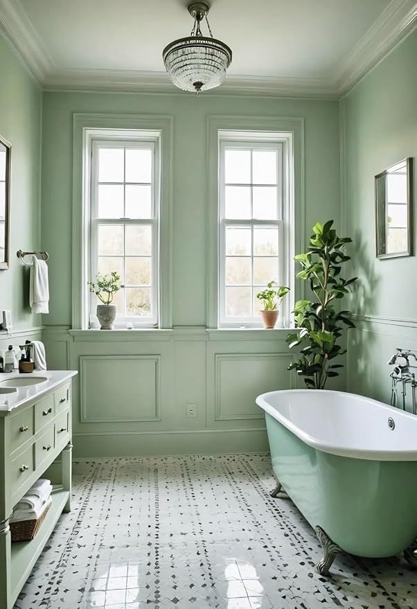 Dimoon 236''x23.6'' Green Peel and Stick Wallpaper Contact Paper Modern Self - Image 5