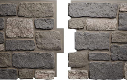 EverStone Cobblestone Faux Stone Panel, Midnight Granite Color - Image 8