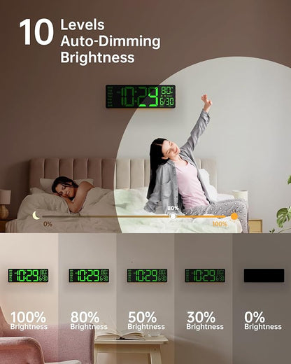 EASYERA 12" Digital Wall Clock for Classroom Livingroom Game Home Decor - Image 4