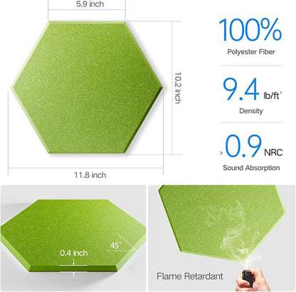 16 Pack Self-Adhesive Acoustic Panels 12" X 10" X 0.4" - Image 3