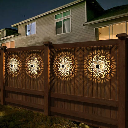 gardencave 2 Pack Solar Fence Lights Metal Solar Powered Outdoor Deck Step Wall - Image 4