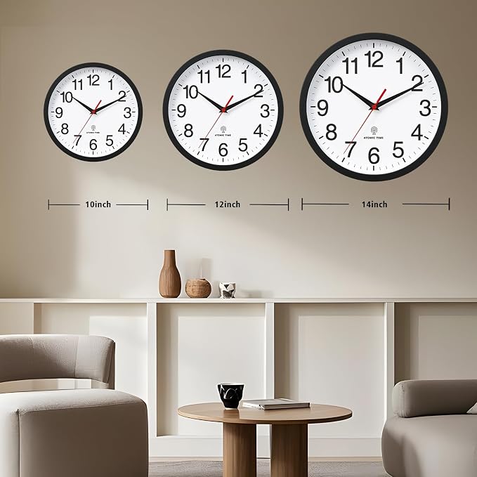 Rohioue Atomic Wall Clock, Modern 12 Inch Battery Operated Wall Clocks - Image 3