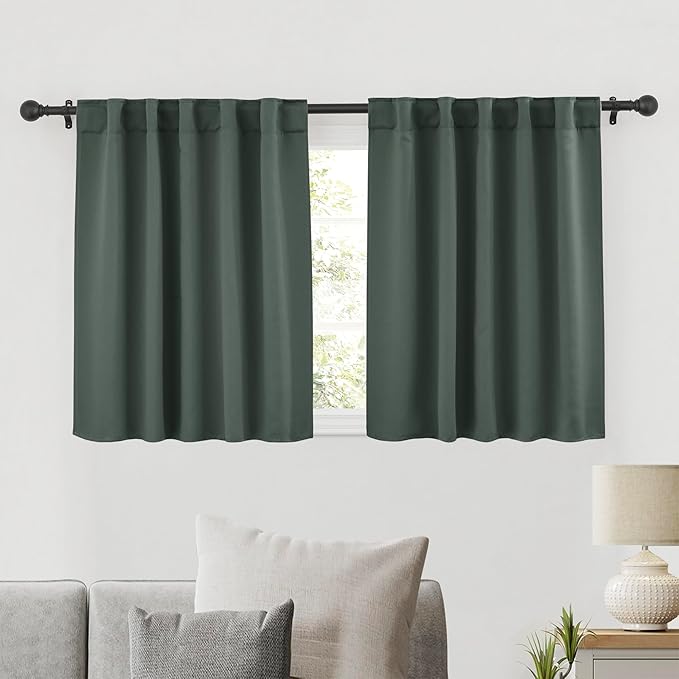 RYB HOME Blackout Curtains for Bedroom, Small Windows Shades Thermal Insulating by RYBHOME