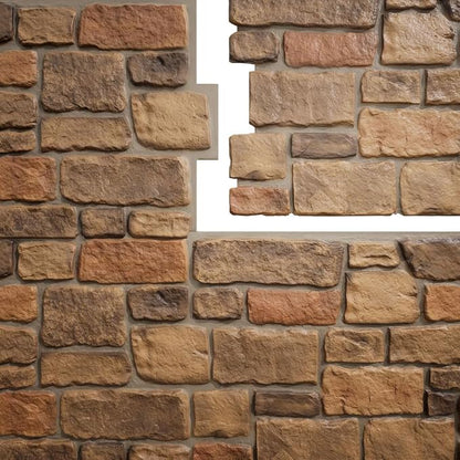 EverStone Cobblestone Faux Stone Panel, Rustic Roast Color - Image 9