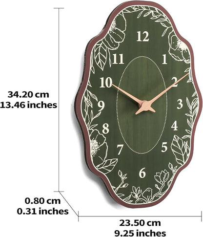 Mid Century Retro Irregular Shape Wall Clock, Silent Non-Ticking Battery - Image 4