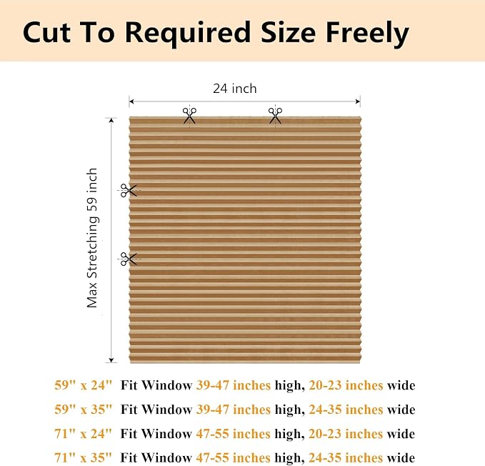 Window Blinds Cordless No Drill Cut to Size Clip On Stick On Self Adhesive - Image 2