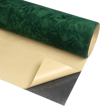 30x317 Large Dark Green Wallpaper Self Adhesive Felt Fabric Wallpaper Stick and - Image 7