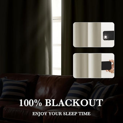 RYB HOME 100% Blackout Short Curtains - Image 4
