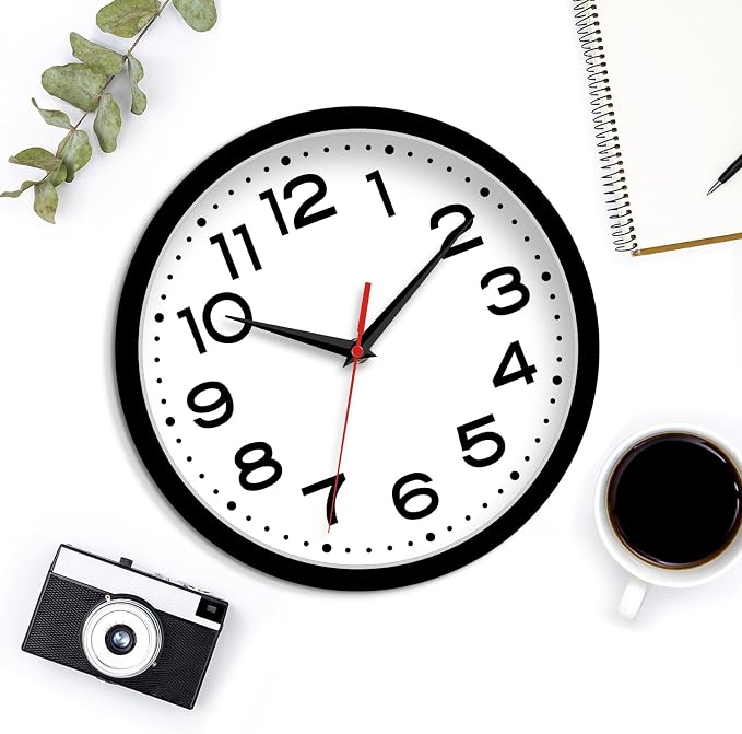 Roymnie Wall Clock Silent Non-Ticking Modern Clock Battery Operated 8 Inch - Image 7