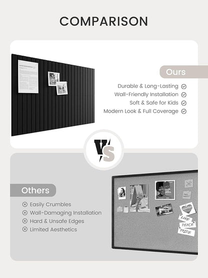 Bumusty Large Cork Board Alternative-36 x 24" Felt Bulletin Board Tiles - Image 7