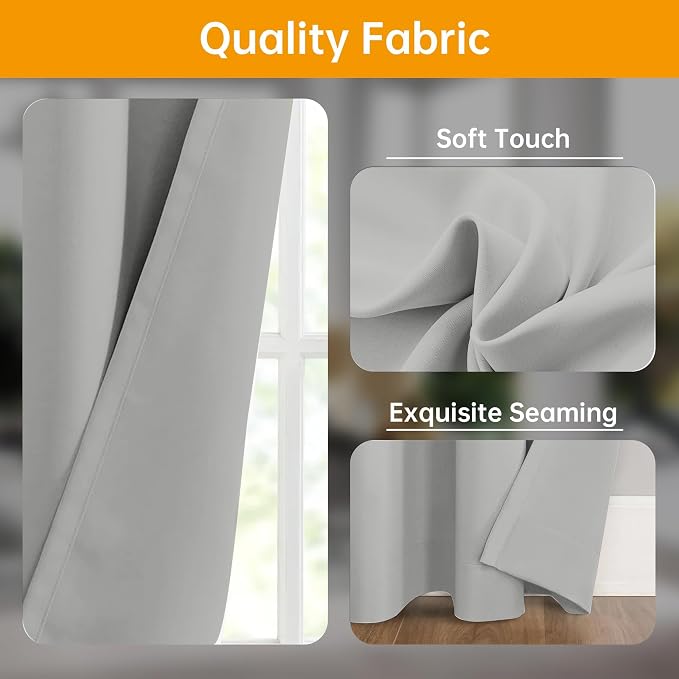 Hoeflife Room Divider Curtains Blackout Floor to Ceiling Curtain - Image 4