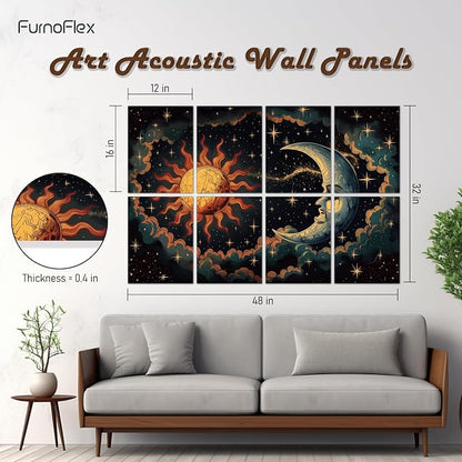 Art Acoustic Panels Tiles Decorative Room Sound Proof Foam Absorbing Panels - Image 3