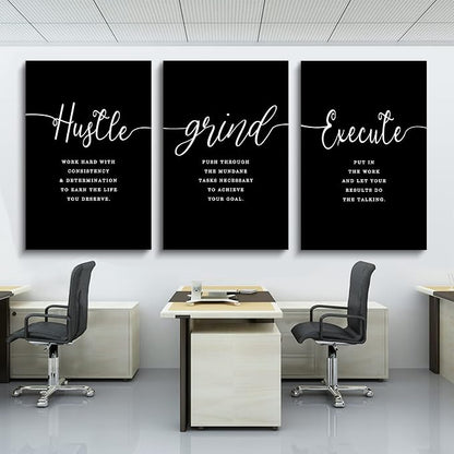 Gift for Boss, Framed Canvas Wall Art Success Quote, Office Wall Art, Positive - Image 4