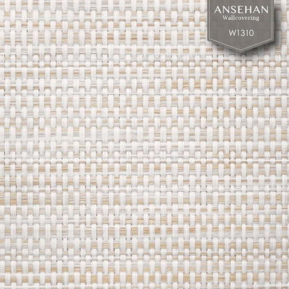 Ansehan Grasscloth Textured Wallcovering W1310 Oxford, Non Prepasted Natural - Image 9