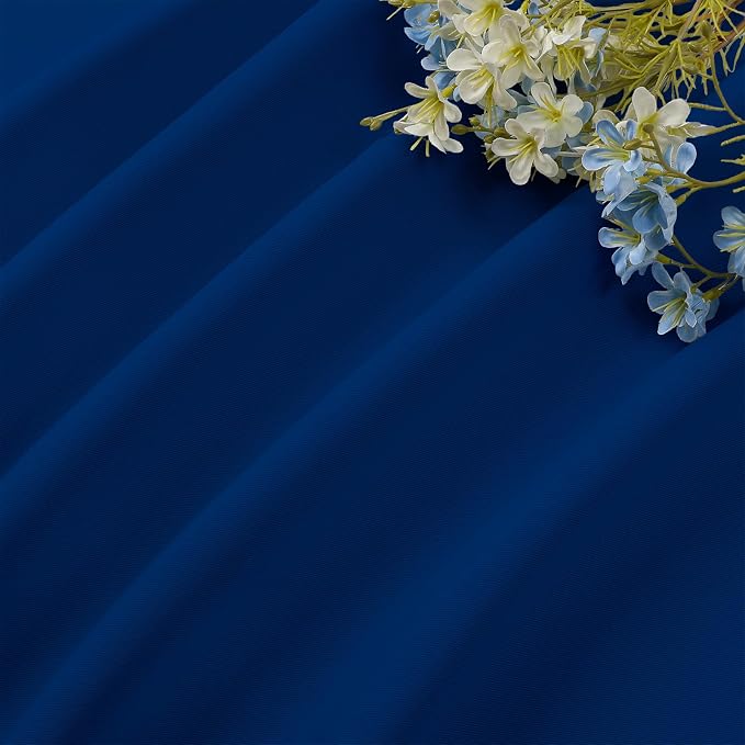 CUCRAF Royal Blue Blackout Curtains 96 inch Length 2 Panels Set, Rod Pocket - Image 6