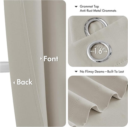 MIULEE Blackout Curtains for Bedroom Living Room 2 Panels, Thermal Insulated - Image 4