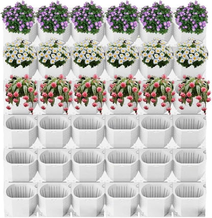 36 Pockets Living Wall Planter Indoor, Self Watering Wall Hanging Planters by Unknown