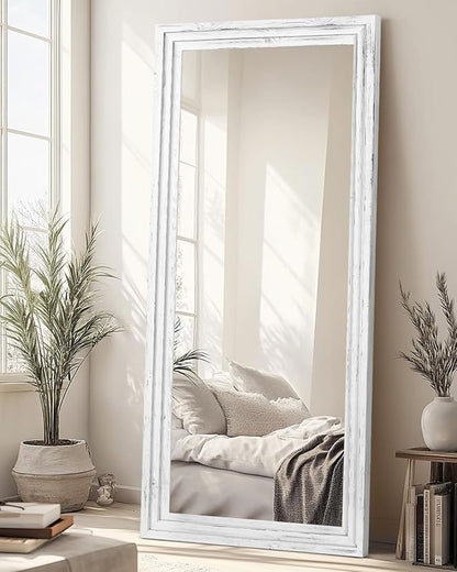 Full Length Mirror 71"x30" Solid Wood Frame Floor Large Mirror by ABSWHLM