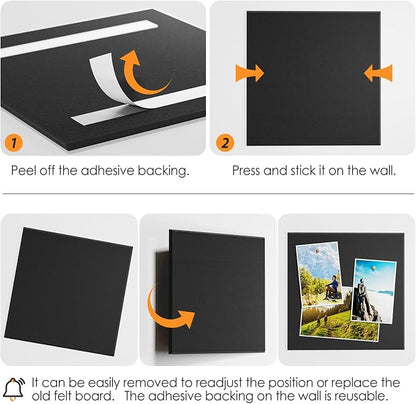 MaxGear Large Cork Board for Wall 48" x 36" Black Bulletin Board, 12 Pack Felt - Image 5